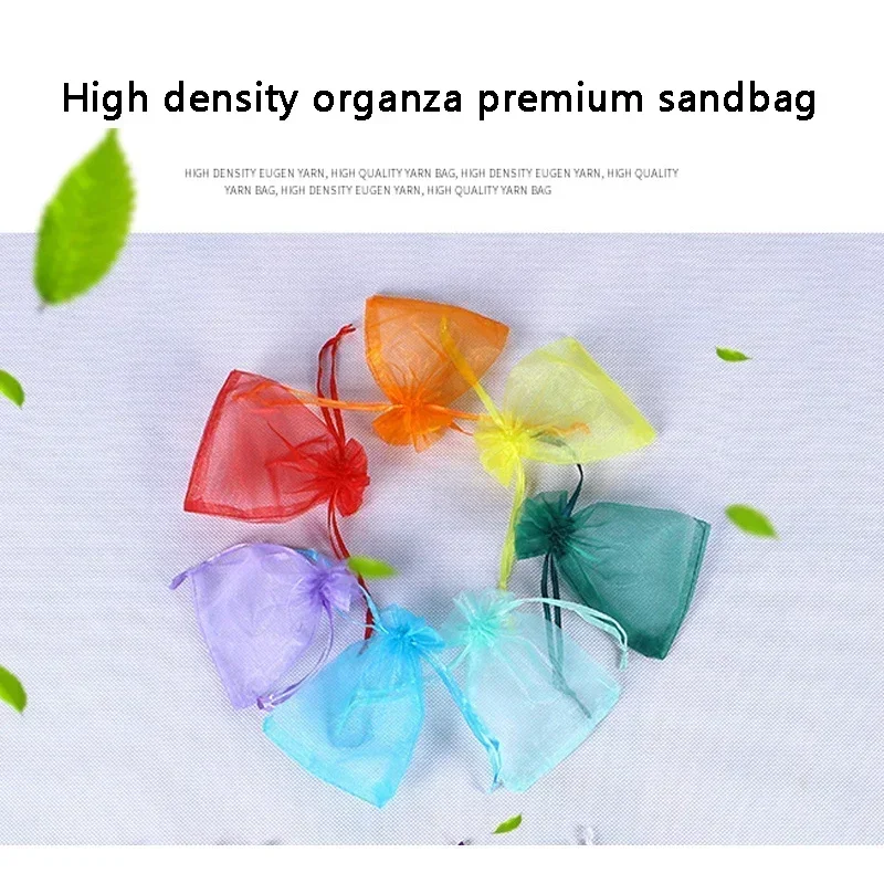 100pcs/Plain transparent organza bag bundle mouth gift candy yarn bag jewelry jewelry packaging gauze bag