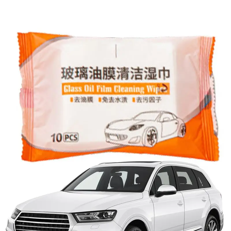 

10Pcs Car Glass Oil Film Removal Wipes Car Window Glass Oil Film Remover Oil Film Cleaning Wipes Glass Windshield Cleaning Wipes