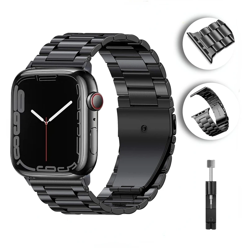 Metalowy pasek do zegarka Apple 49 mm 45 mm 41 mm 44 mm 40 mm 38 42 mm Inteligentna opaska do zegarka ze stali nierdzewnej iwatch Ultra 8 7 6 5 SE