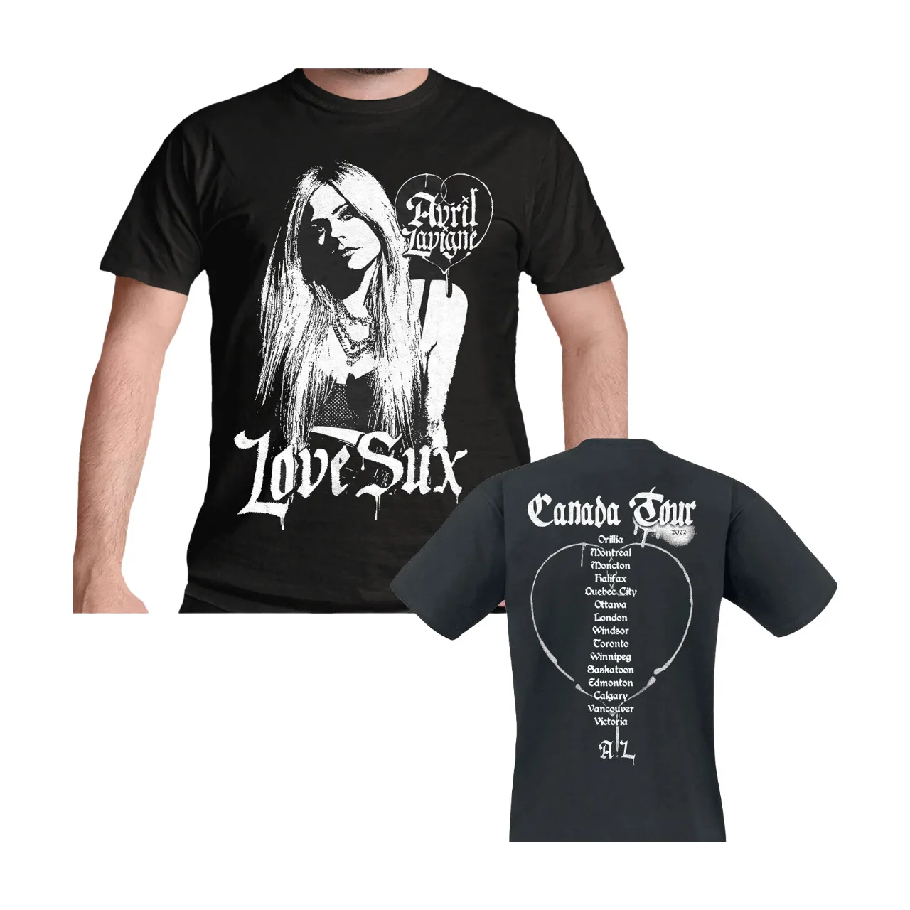 Avril Lavigne T-Shirt, Love Sux Shirt, Tour T-shirt