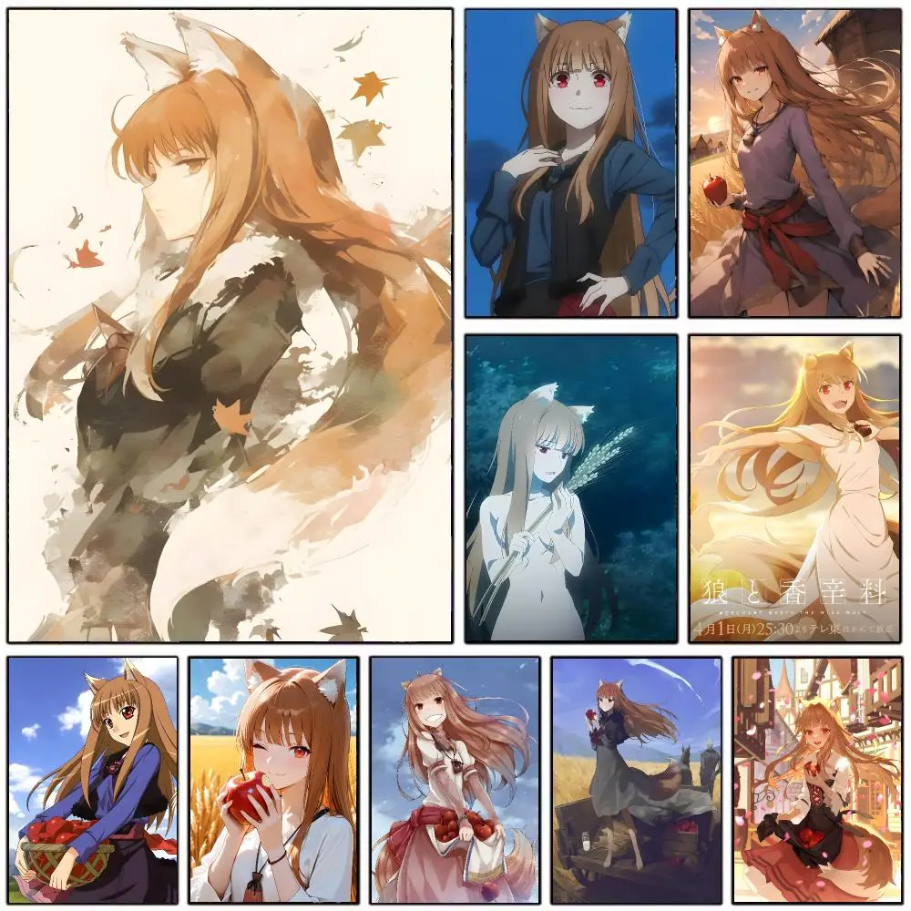Wise Anime S-Spice and Wolf Poster Wall Art Print Decorative Mural Home Decor Gift Unframed