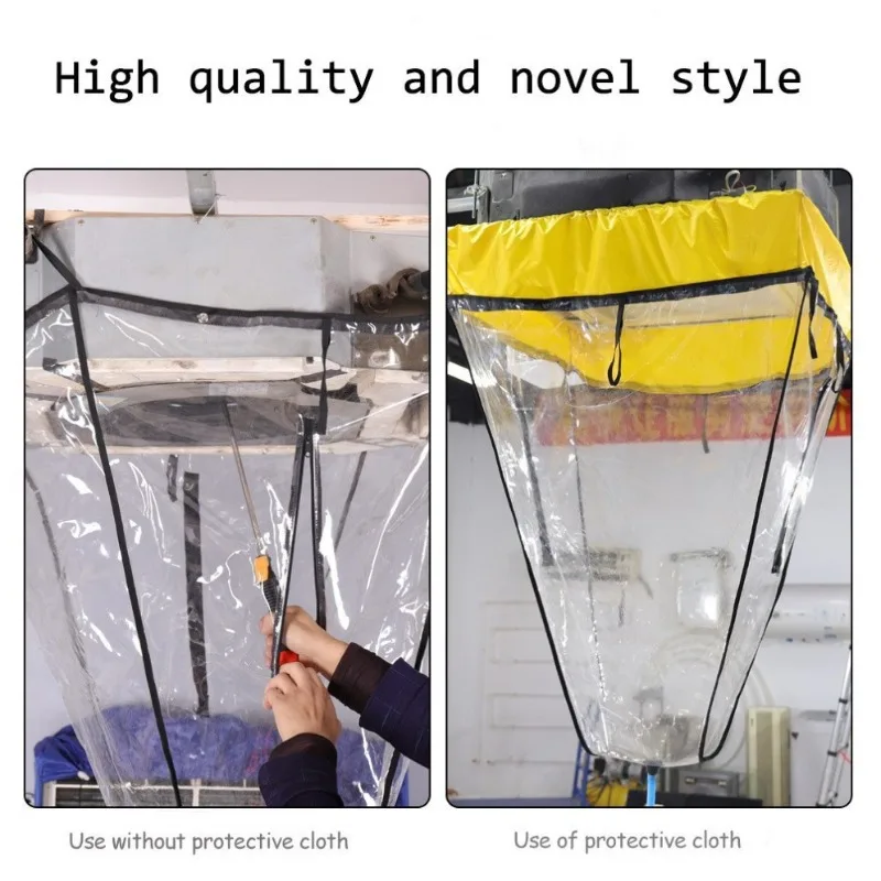 Waterproof Ceiling Cassette Air Conditioner Cleaning Cover Oxford Cloth Anti‑dirt Water Receiving Protective Hood