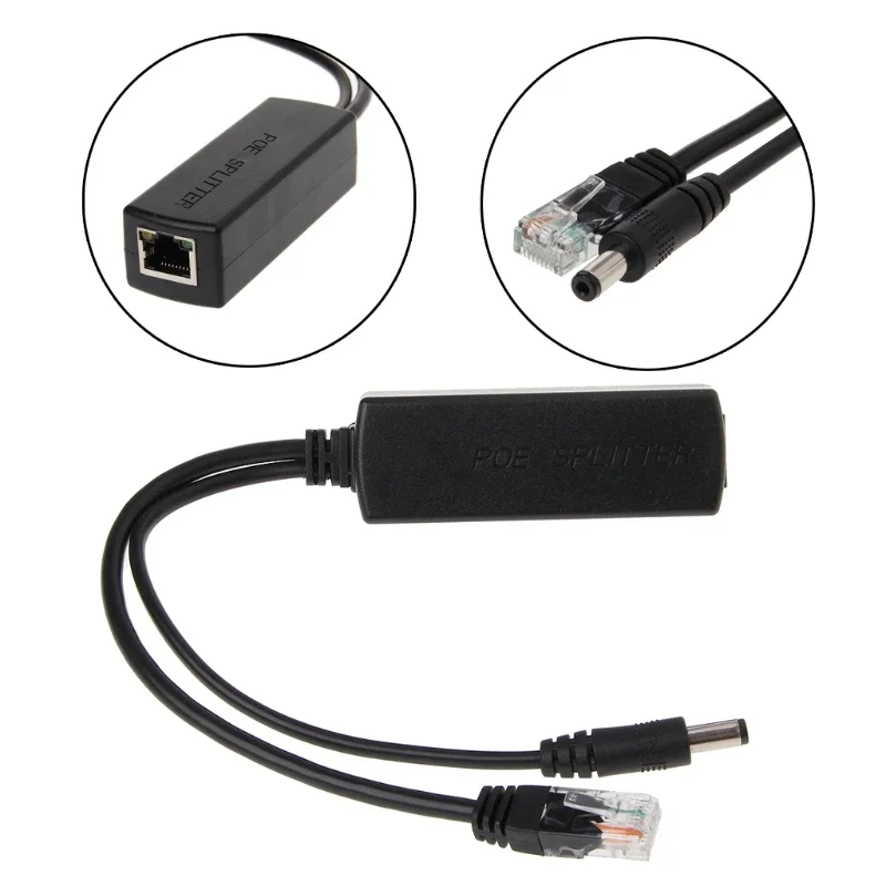 ESCAM 10/100M IEEE802.3at/af محول الطاقة عبر إيثرنت PoE لكاميرا IP 80x27x22mm/3.15x1.06x0.87in