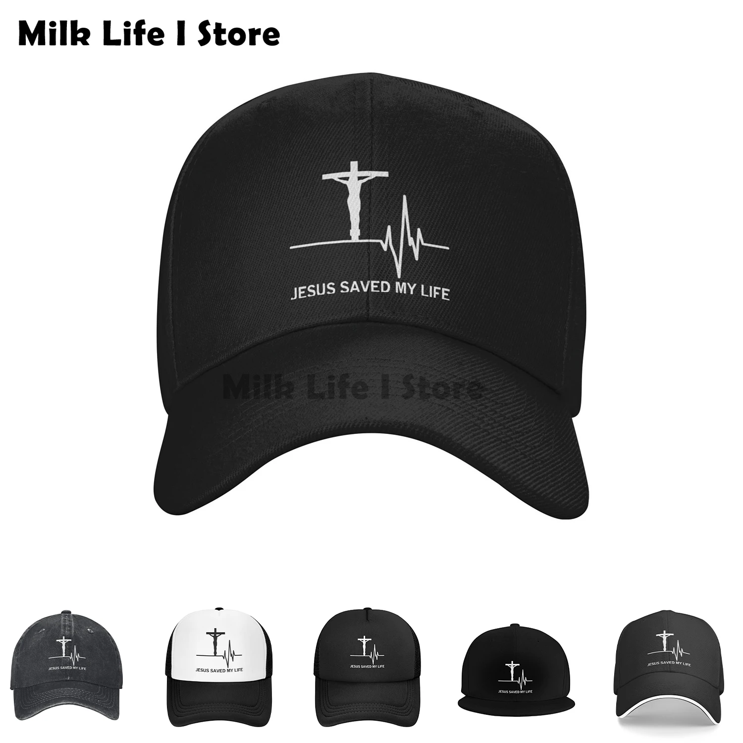 Jesus Saved My Life Hat Christian Baseball Cap Fashion Casual Men Women Adjustable Snapback Hats Bone for Unisex