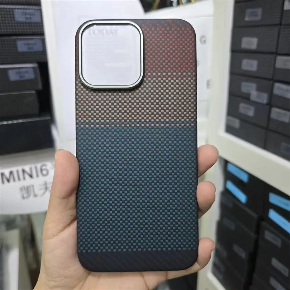 Premium Carbon Fiber Aramid Case For iPhone 16 Pro 16 Pro Max Matte Thin Cover