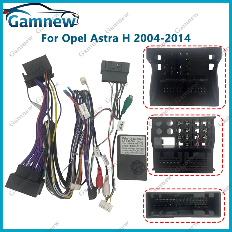 16Pin Car Wiring Harness Adapter Canbus Box Decoder Android Radio Power Cable For Opel Astra H Zafira B Antara Vectra C Corsa D