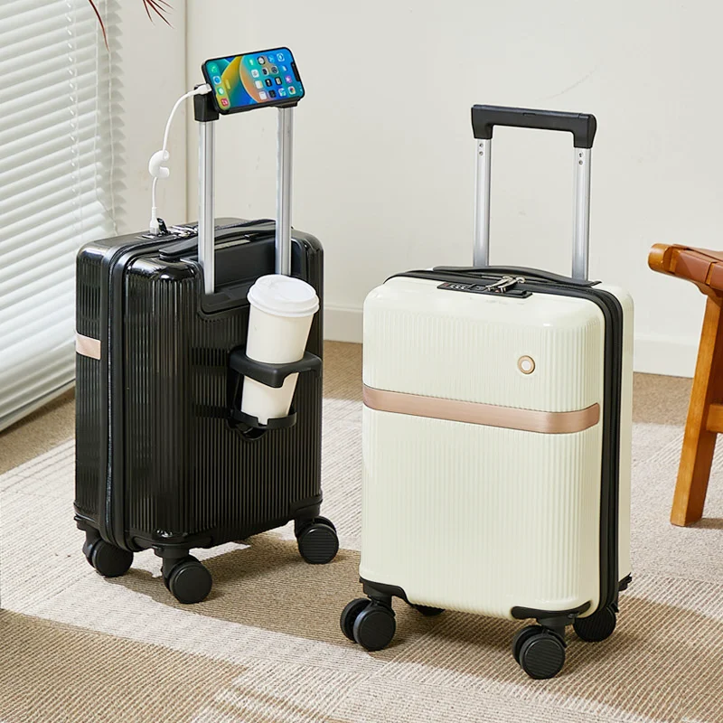 

6-дюймовый портативный портативный вмещаемый модный полиэстеровый интерьерный дорожный чемодан, легкая сумка для ручной клади