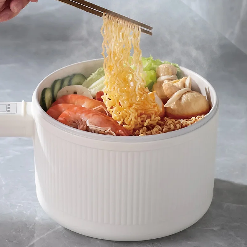 2.5L/3L Multifunctional Electric Cooking Pot Home Non-stick Frying Pan Low-Power Dormitory Hot Pot Appointment Steaming Pot 600W