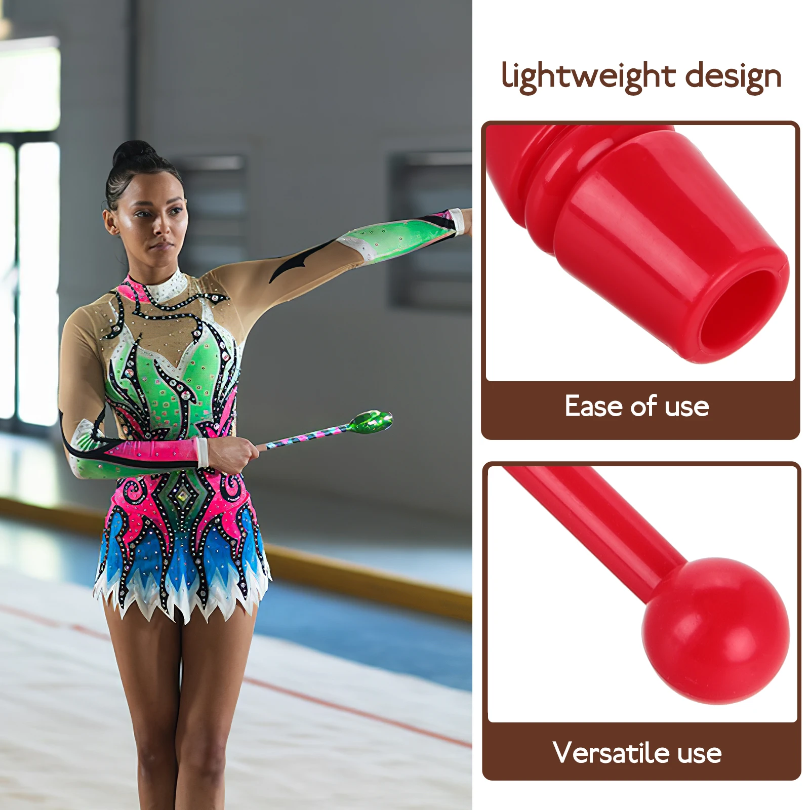 

Gymnastics Stick Rhythmic Artistic Rod Performing Prop Clubs Fitness Equipment Tool Body Sculpting Flexibility
