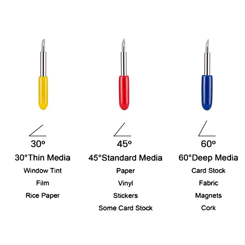 30/50PCS Carbide Replacement Blades For Roland Plotter 30/45/60 Degrees Blade Knife Cutter Cutting Tools