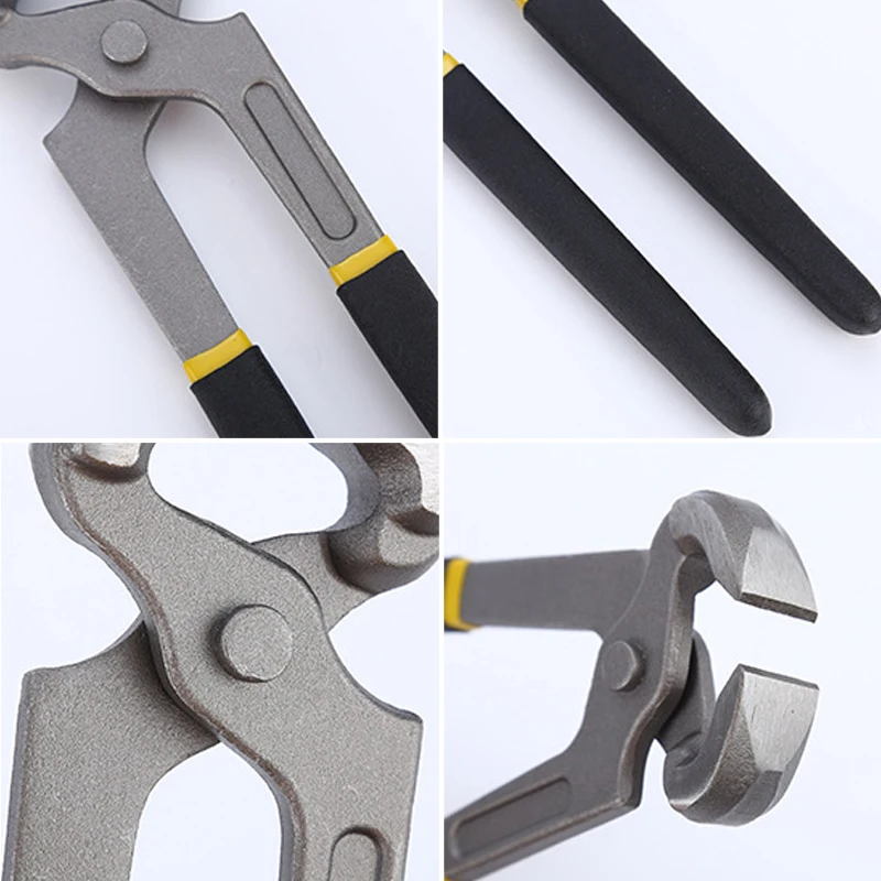 6/8Inch End Cut Nippers Top Cutting Pincers Pliers Manual Nail Pulling Pliers Flat Mouth Nail Lifting Labor-Saving Walnut Pliers