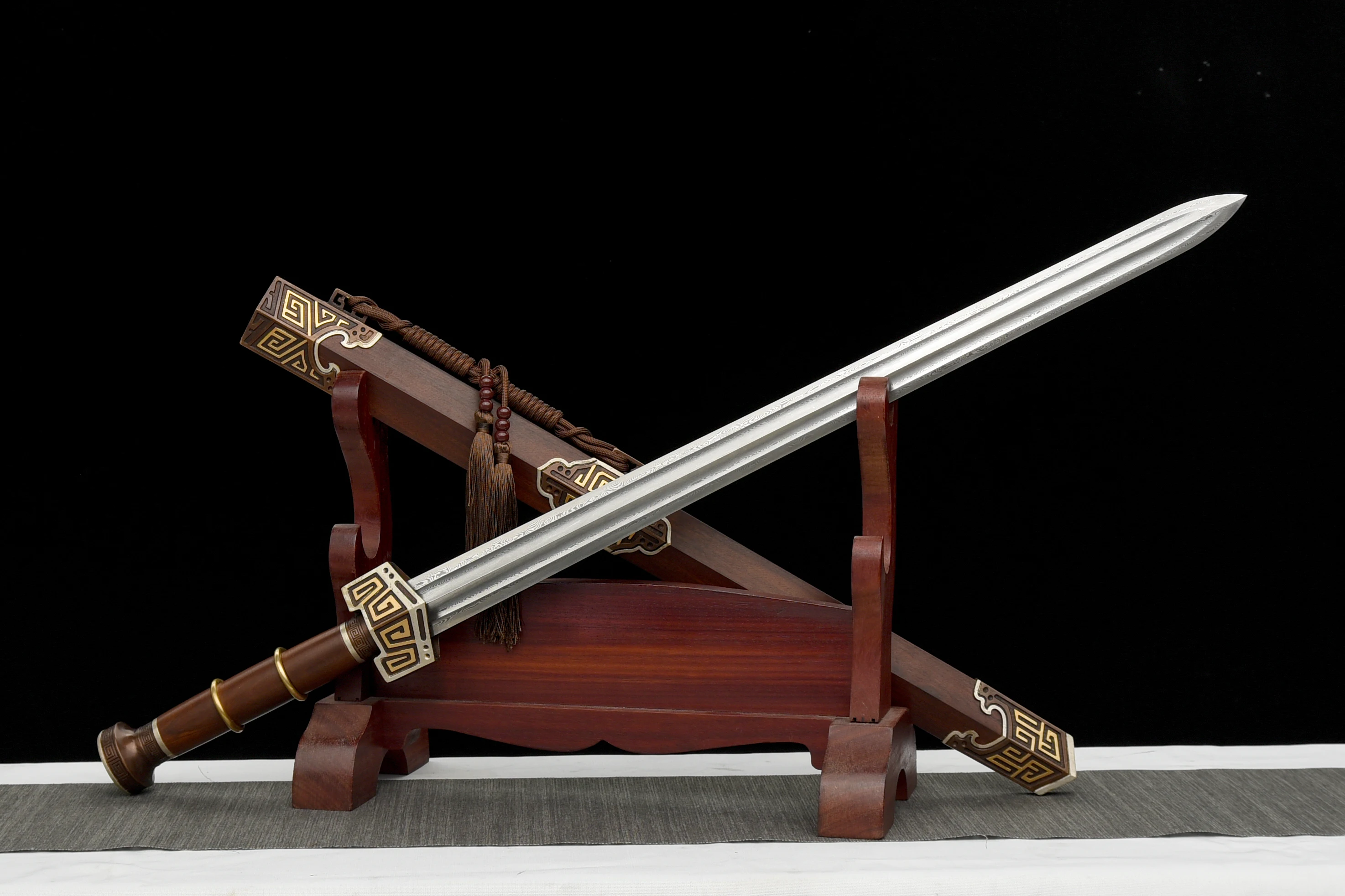 

90 cm Medieval Viking Empire Royal Sword full tang katana Damascus steel Combat Readiness Sharp Weapon Ninja Samurai Sword Knigh