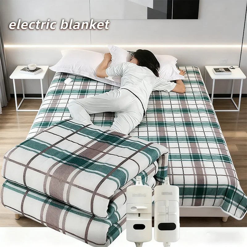 Seasonal promotion electric blanket household double single heater safe mite removal dual control temperature adjustment