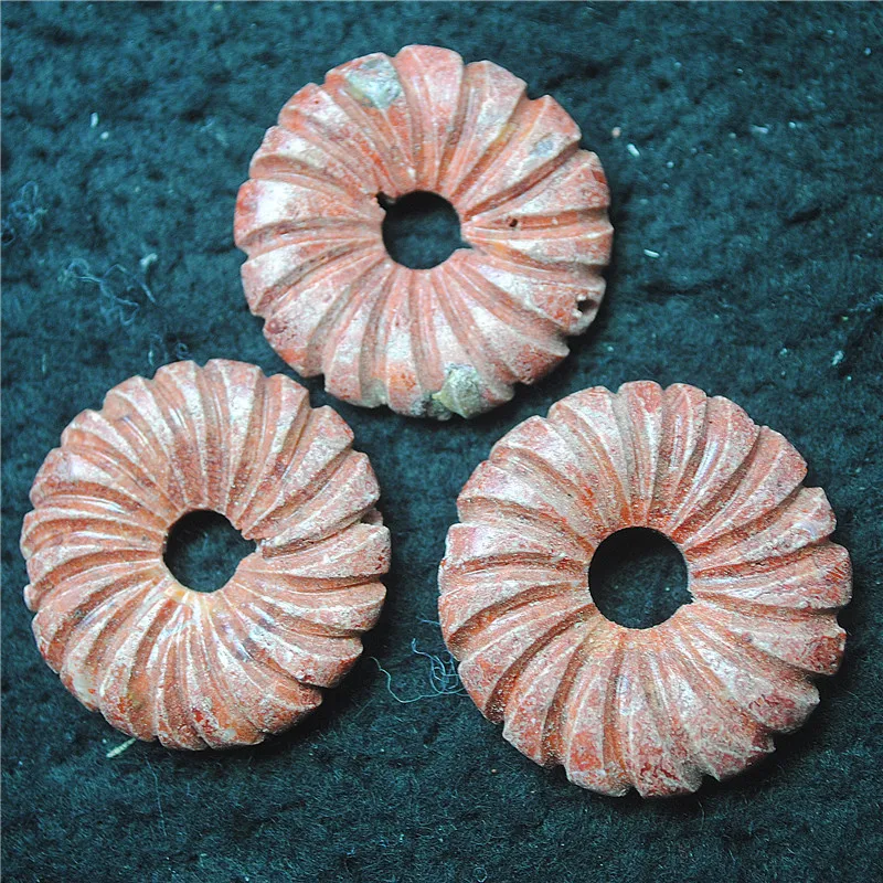 3PCS New Sponge Coral Pendants Size 30MM Donut Shape For Fashion Jewelry Making FINDINGS GOOD FOR YOUR