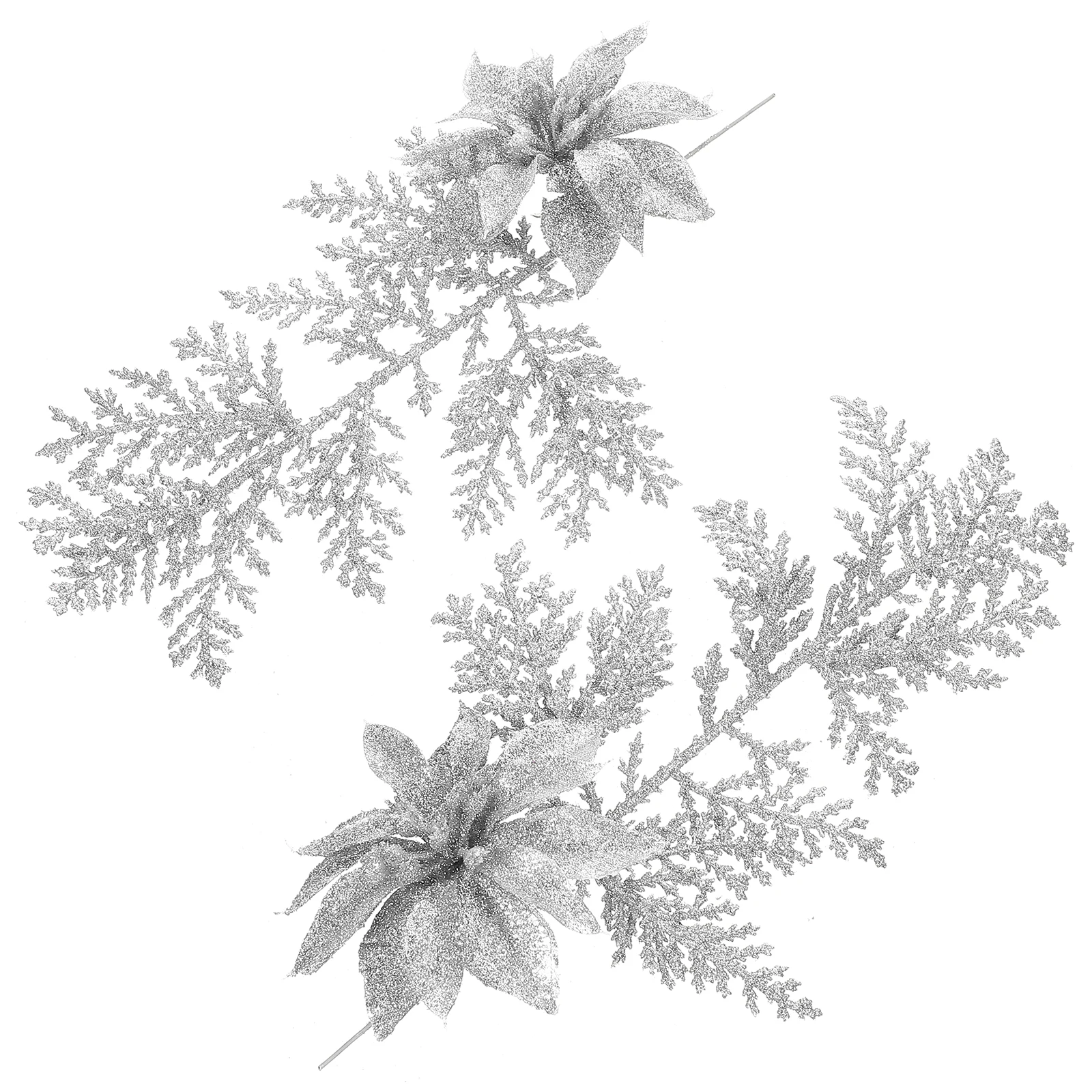 

6pcs Artificial Table Setting Supply Flowers Pine Branches Decor Xmas Tree naments Table Supplies Holiday Craft
