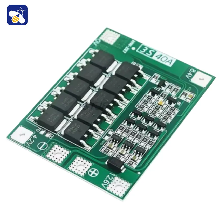 bms 3s 11.1V 12.6V 18650/26650/Lithium Polymer Battery Protection Plate with Equalisation Startable Drill 40A Current