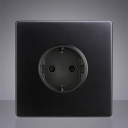 High Quality 86 Type Retro Black Wall Light Switch Brass Lever PC Panel 1-4 Gang 2 Way Toggle Switch EU Socket
