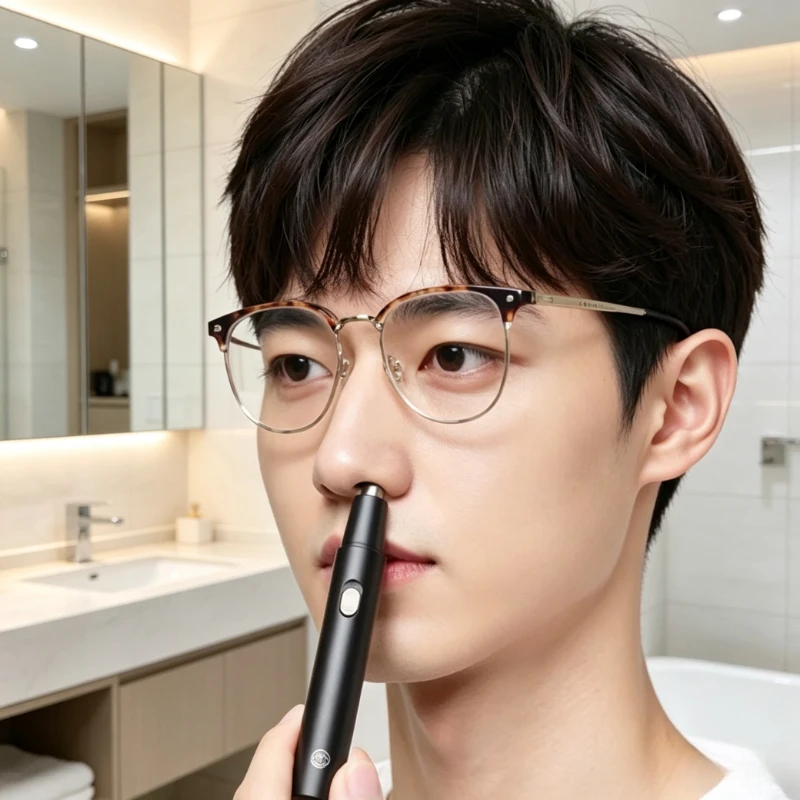 Rechargeable Electric Nose Hair Trimmer, Safe Nasal Hair Clipper for Men, Long Life Durable, Birthday Valentine Gift for Him