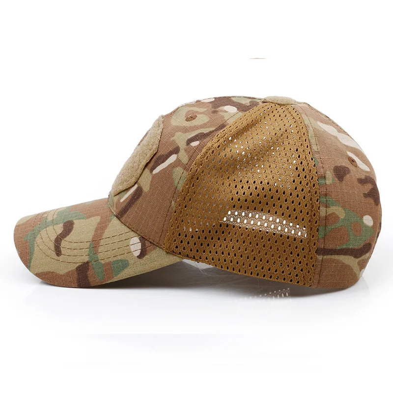 Gorra de béisbol de malla para hombre, gorro táctico ajustado de buena calidad, transpirable, para deportes al aire libre