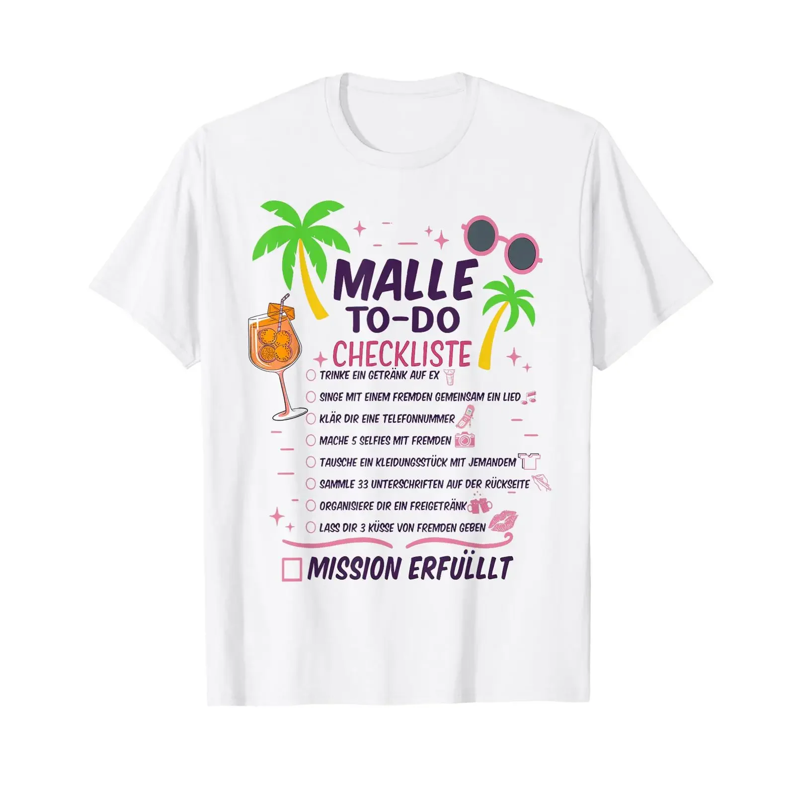 Mallorca holiday group party outfit to do list T shirt vintage Washed Slightly homme streetwear Soft Breathable Comfortable