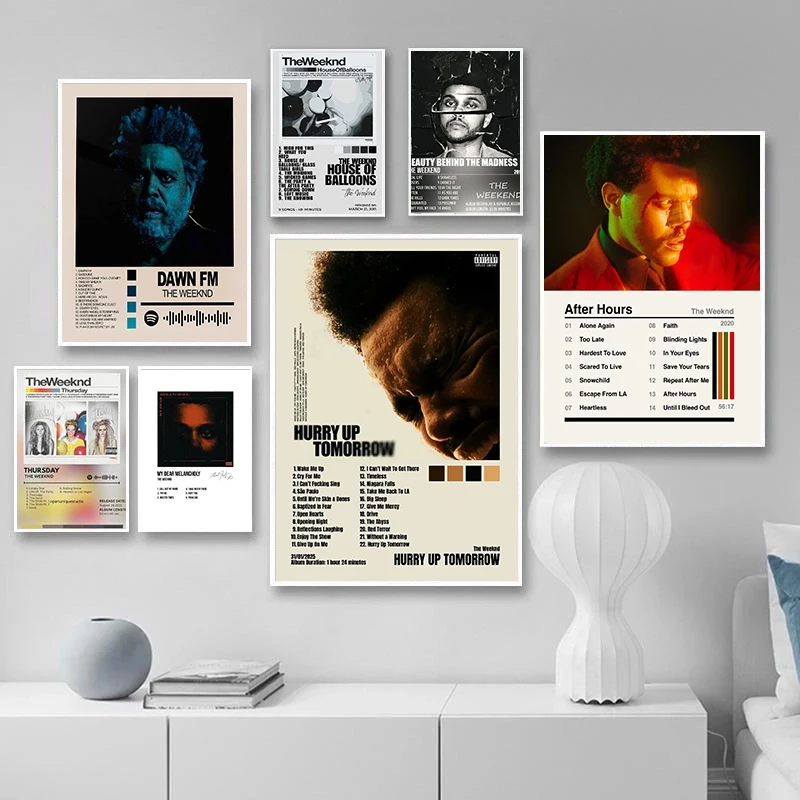 Famosa estrella musical fin de semana Hip-Hop artista álbum arte cartel impresión lienzo pintura sala de estar decoración de pared del hogar imagen