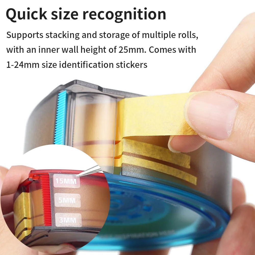 DIY Model Masking Tape Cutter Washi Tape Storage Box Paper Tape Dispenser for DIY Crafts Model Kit Tools School Office Supplies