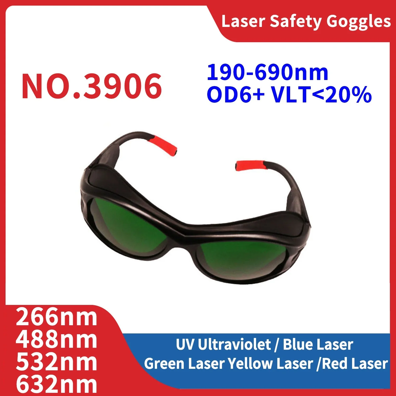 Laser Safety Goggles 200-2000nm 1064nm laser pointer Protective Glasses Eye Protection Hair Removal IPL ND YAG Infrared X-Ray