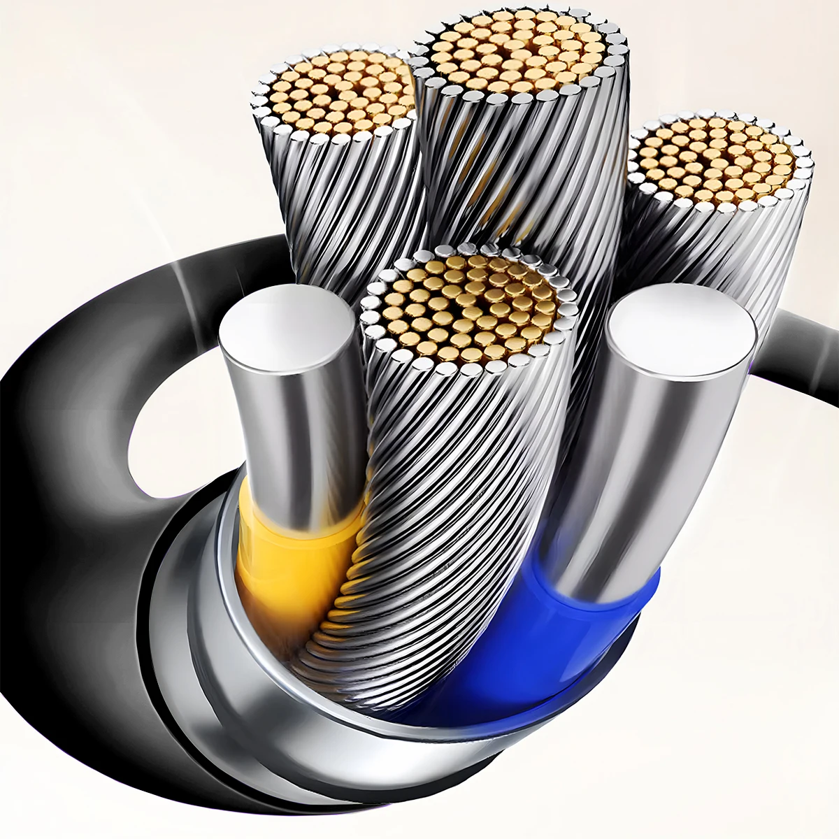 كابل USB C إلى USB C عالي السرعة لنقل البيانات، أضواء التنفس الملونة، كابل USB C لأجهزة الكمبيوتر المحمولة