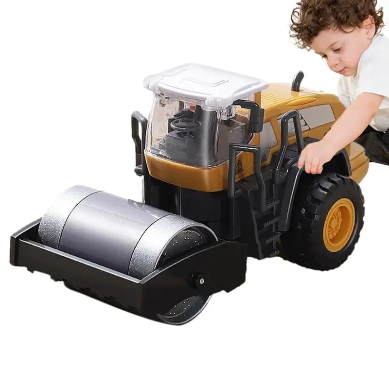 

Игрушечная модель парового ролика для строительства в городе, украшение для дорожного ролика, игрушка с высокой детализацией, строгальный станок для строительства дорог, игрушечный грузовик для 5