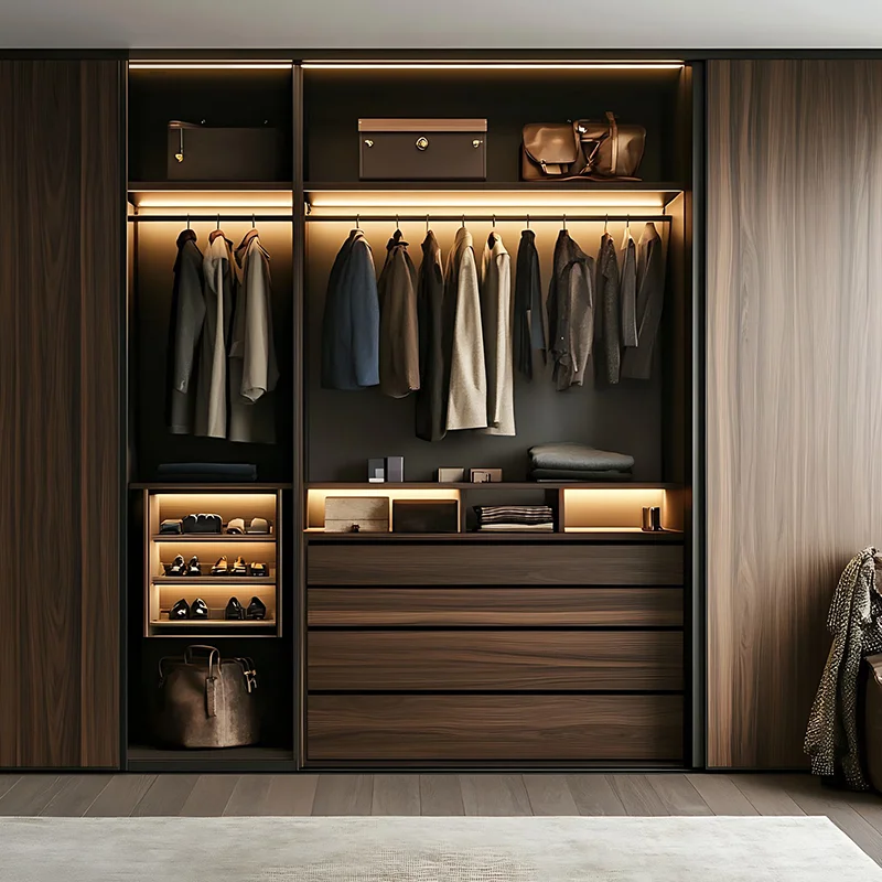 Customized Modern Freestanding Stainless Steel Wardrobe - Durable And Environmentally Friendly Powder Coating Surface Treatment