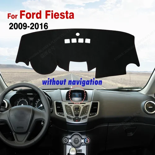 Imagen 1 del producto Para Ford Fiesta 2009-2016 10 11 12 13 14 15 alfombrilla para salpicadero parasol alfombras Anti-UV accesorios de coche cubierta para salpicadero de coche
