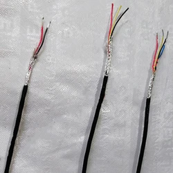 2 3 4 6 8 core Ultra-fine Silver-plated Shielded  Braid Cable Thin Signal Line Extra-fine Telflon Sheathed Wire OD 1.4-1.9mm