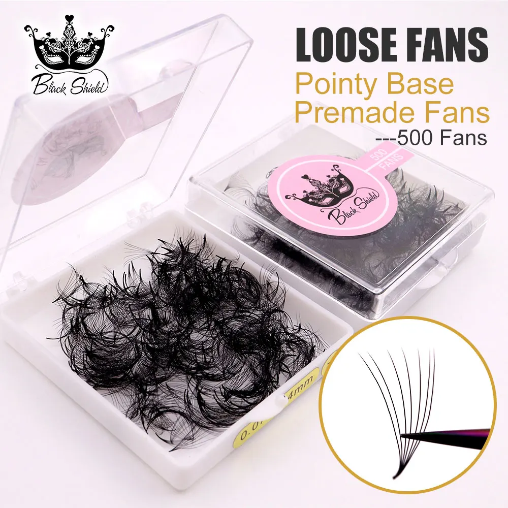 Handmade Sharp Stem Premade Fans Eyelash Extension 3D-20D Thin Pointy Base Russian Volume Lashes Premium Promade Loose Fan Mink