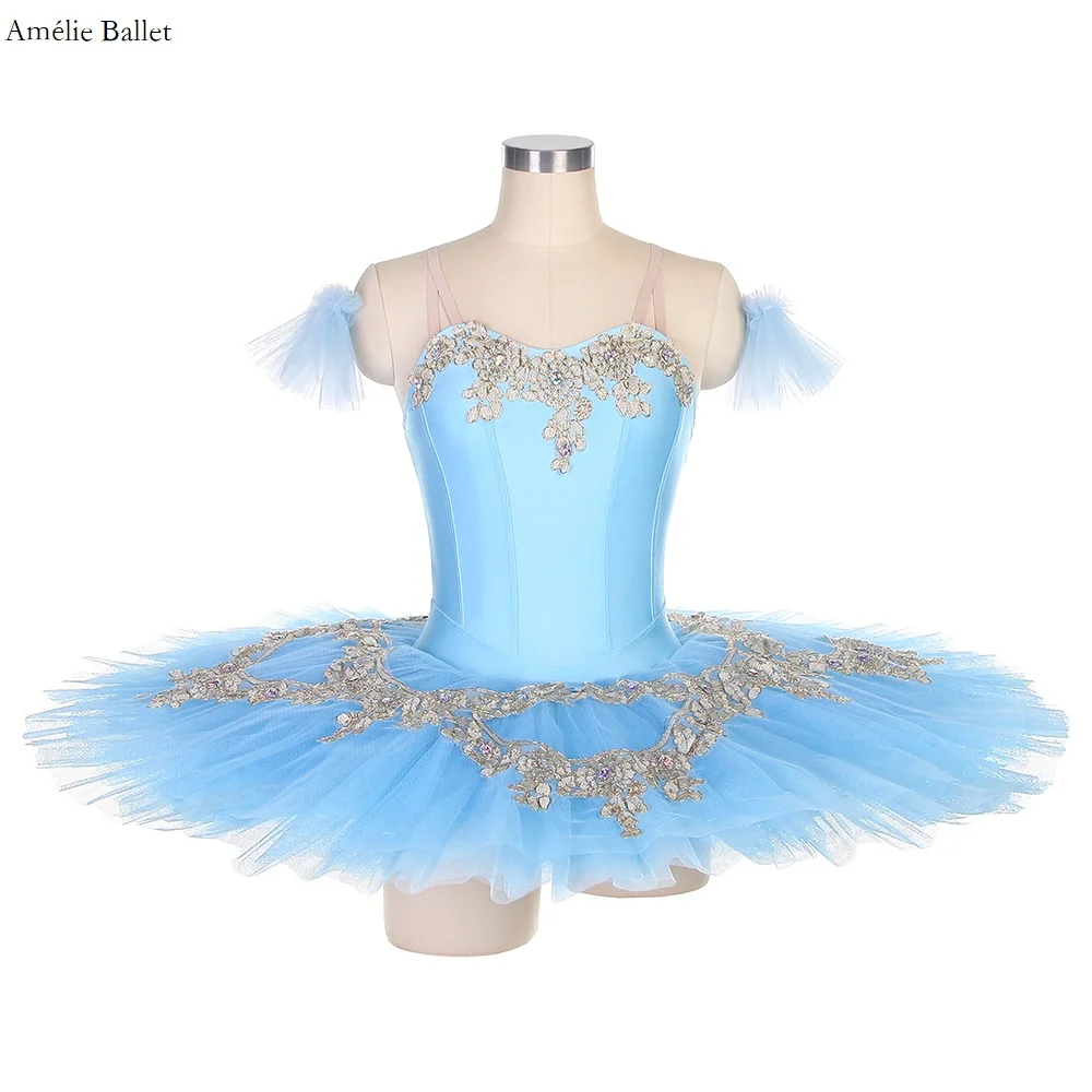 BLL126 Hemelsblauw Pre-Professionele Ballet Dans Tutu Stage Performance Kostuum Meisjes & Vrouwen Ballerina Dans Tutu Jurk 5 kleur