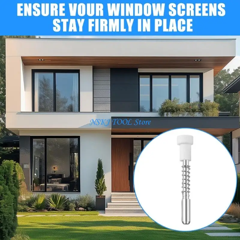 L8RC Strong Aluminum Window Screen Fasteners Corrosion Resistant Spring Loaded Latches Window Screen Plungers for Screens