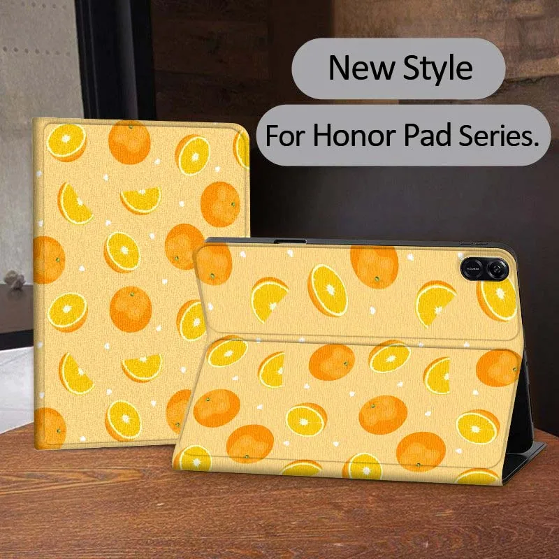 

Creative Fruit Pattern For Honor Tab Tablet MagicPad 3 6 7 X8 V7 V8 8 9 X9 X8a X9a 10 Pro Inch 2020 2021 Tablet Case