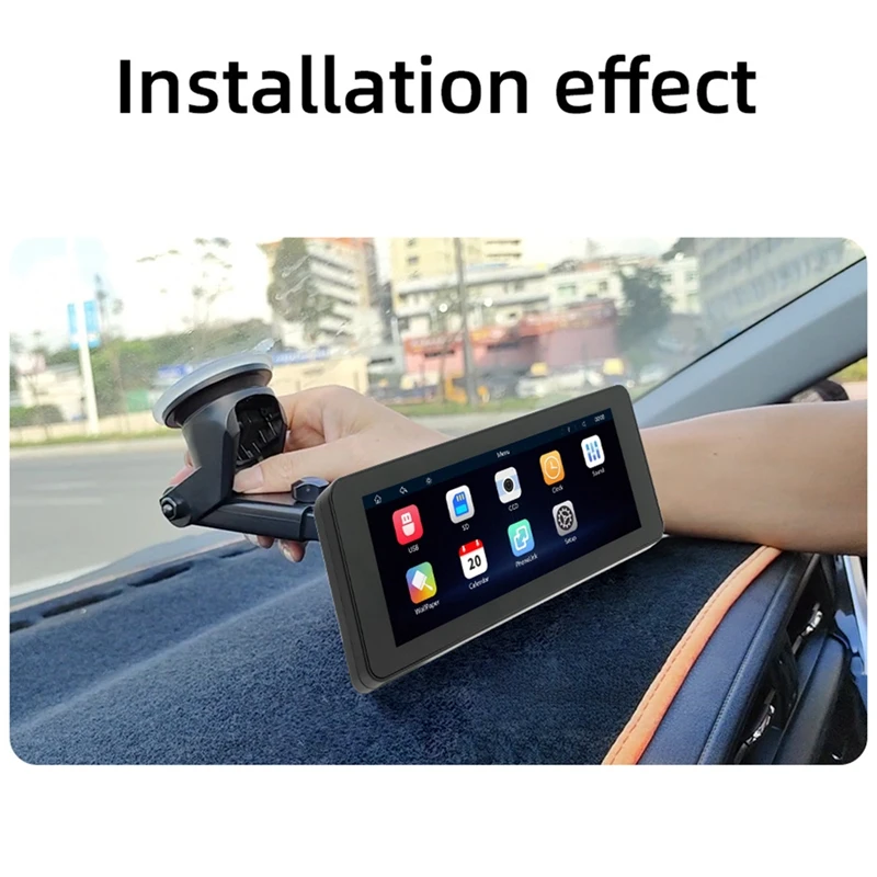 6.86Inch Car Touch Screen Wireless Carplay Android Auto Car Portable Radio With Button