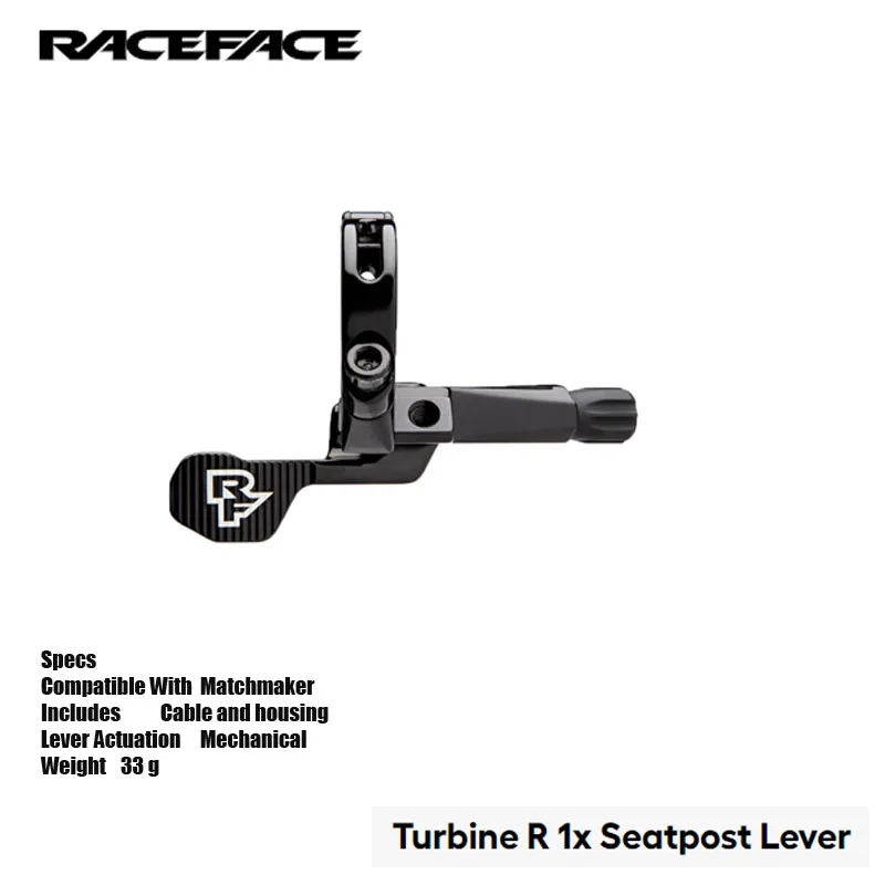 

RACEFACE Turbine R 1x Seatpost Lever Strong For Any Size Thumbs up Rainbow Drop Includes Cable and housing