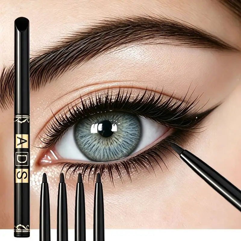 4 Stück Eyeliner-Stifte, wasserfeste und wischfeste Formel, langanhaltendes Augen-Make-up, einfache Anwendung für den ganzen Tag.