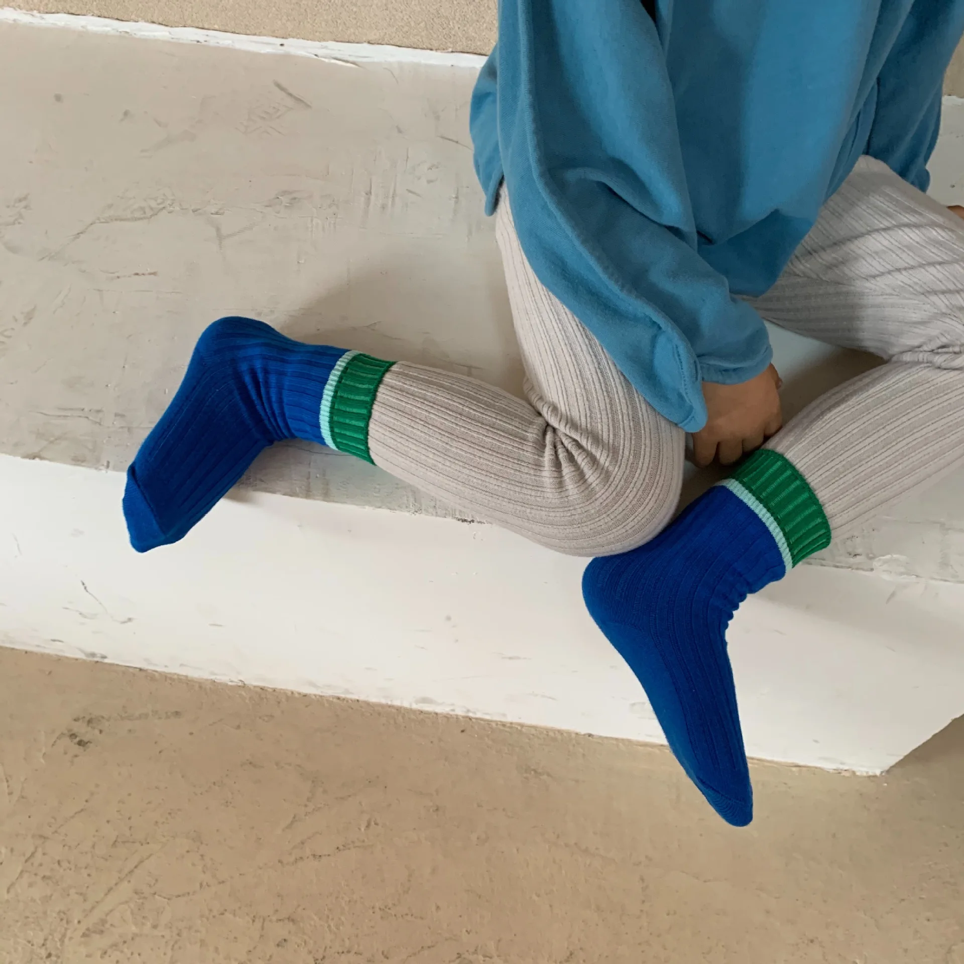4Pairs/Lot Baby Socks Spring Autumn Soft Comfortable Breathable Children Cotton Socks Boys Girls Calf Length Patchwork Socks
