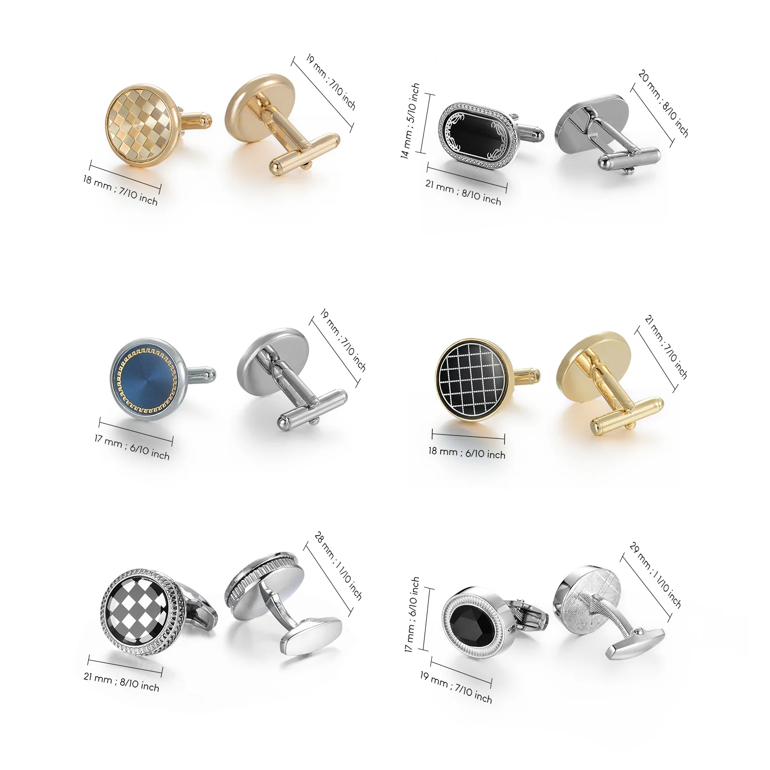6/12 Pair Wed Cufflinks For Mens Wedding Guest Gift Man Shirt Cufflink Set Vintage Luxury Father\'s Day Men Cuffs Lawyer Tie Clip