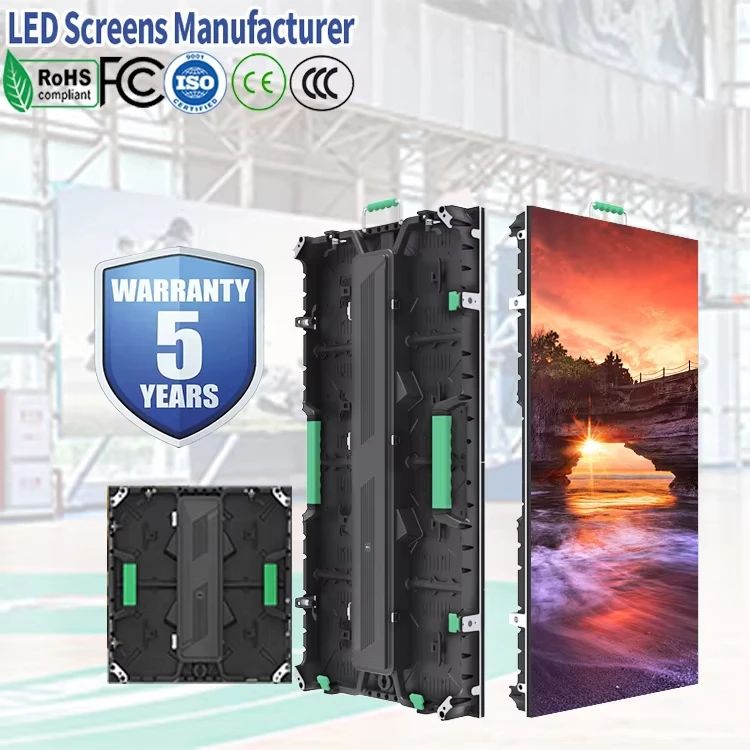 

P2.976 P3.91 P4.81 Die Casting Aluminum Cabinet Indoor Outdoor Waterproof Rental Led Screen Display