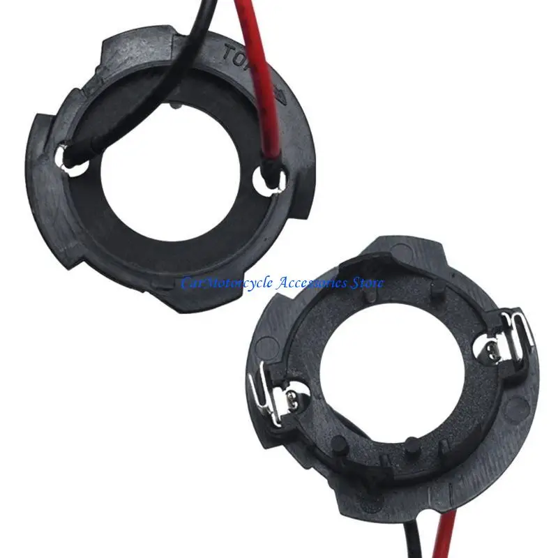 

P04D 2Pcs H7 LED Headlight Bulb Base Holder Headlamp Socket Adapter for Golf 5 MK5