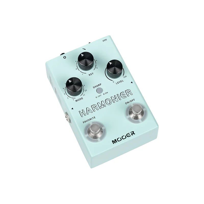 MOOER MVP2 HARMONIER features 12 keys, 11 harmonic modes, three vocal timbre modes and individually adjustable reverb effects