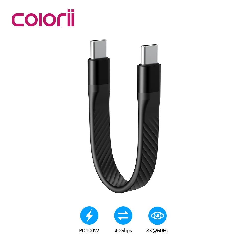 

Кабель USB4 Type-C, полнофункциональный, совместимый с Thunderbolt 4, двусторонний, короткий, с поддержкой зарядки PD, скорость передачи данных 40 Гбит/с