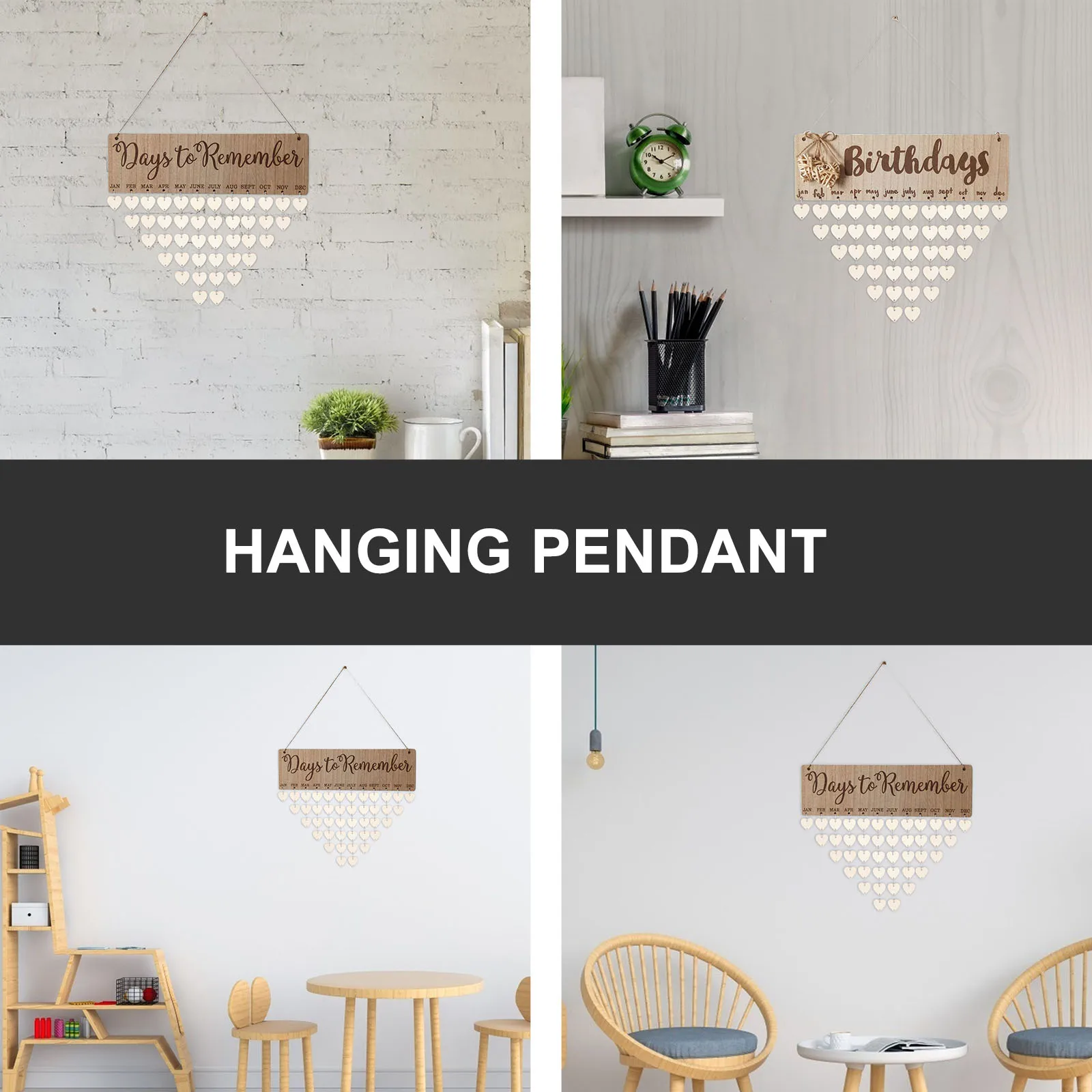 

1 Set Wooden Cutouts Wood Slices Pendant Ornament Home Hanging Decoration DIY Craft Festival Adornment Wooden Cutouts