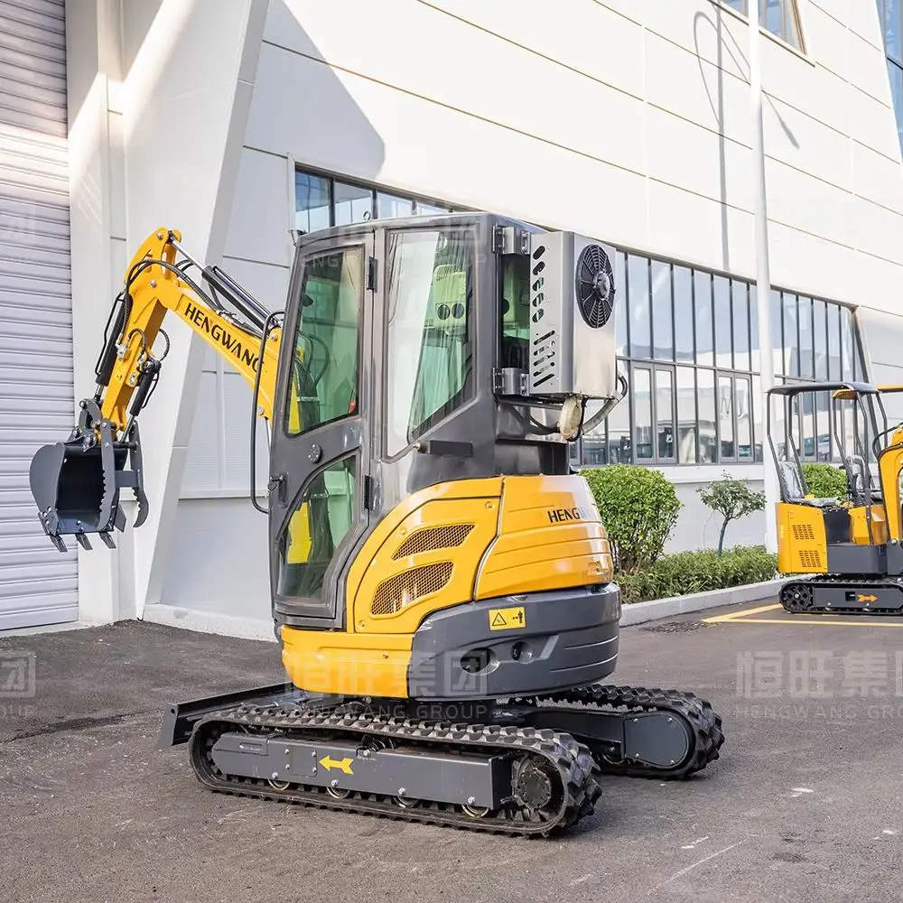 Mini Excavadora Hidráulica de 2.5 Toneladas, Excavadora Compacta de Orugas, Mini Excavadora Diesel de 2.5t, Mini Retroexcavadora para Jardín, Uso Doméstico y Construcción