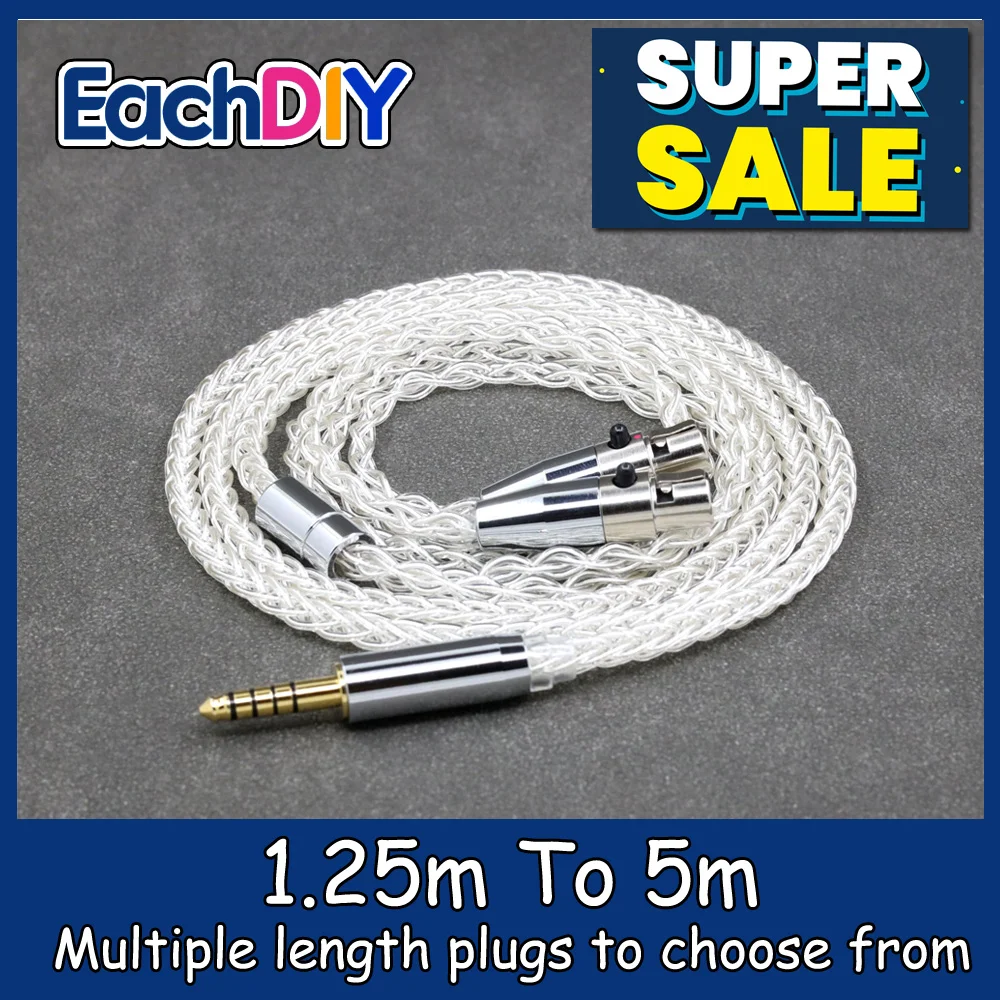 

8 Core 99% 7n Pure Silver Palladium Earphone Cable For Audeze LCD-3 LCD-2 LCD-X LCD-XC LCD-4z LCD-MX4 Headphone LN008386