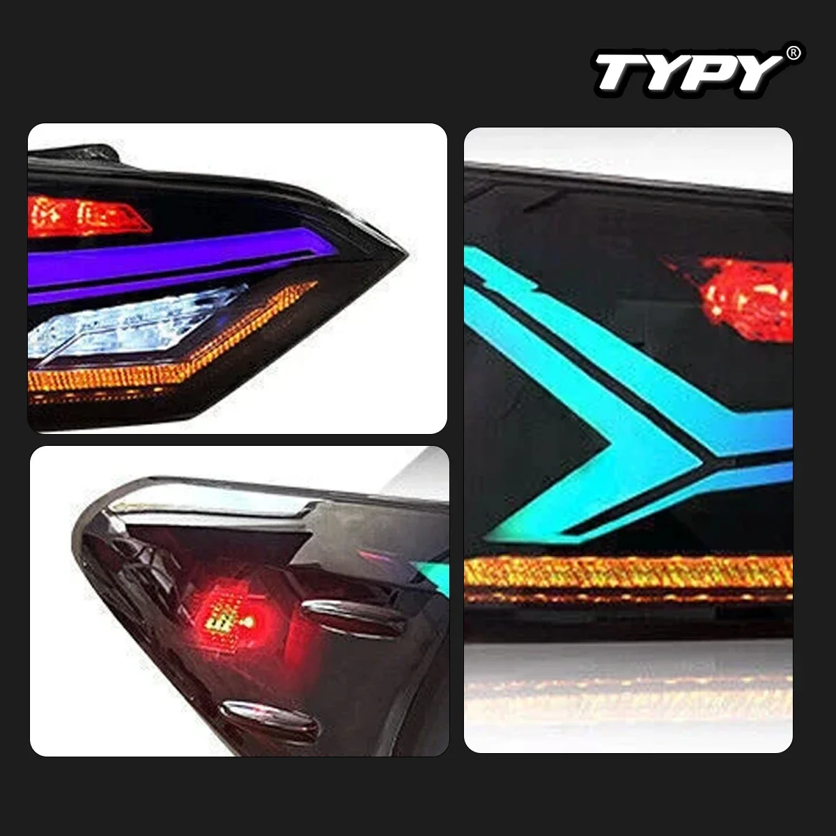 Car For Toyota Camry RGB Taillight 2018-2023 Modified to New DRL Dynamic Turn Signal LED Taillight Auto Accessories