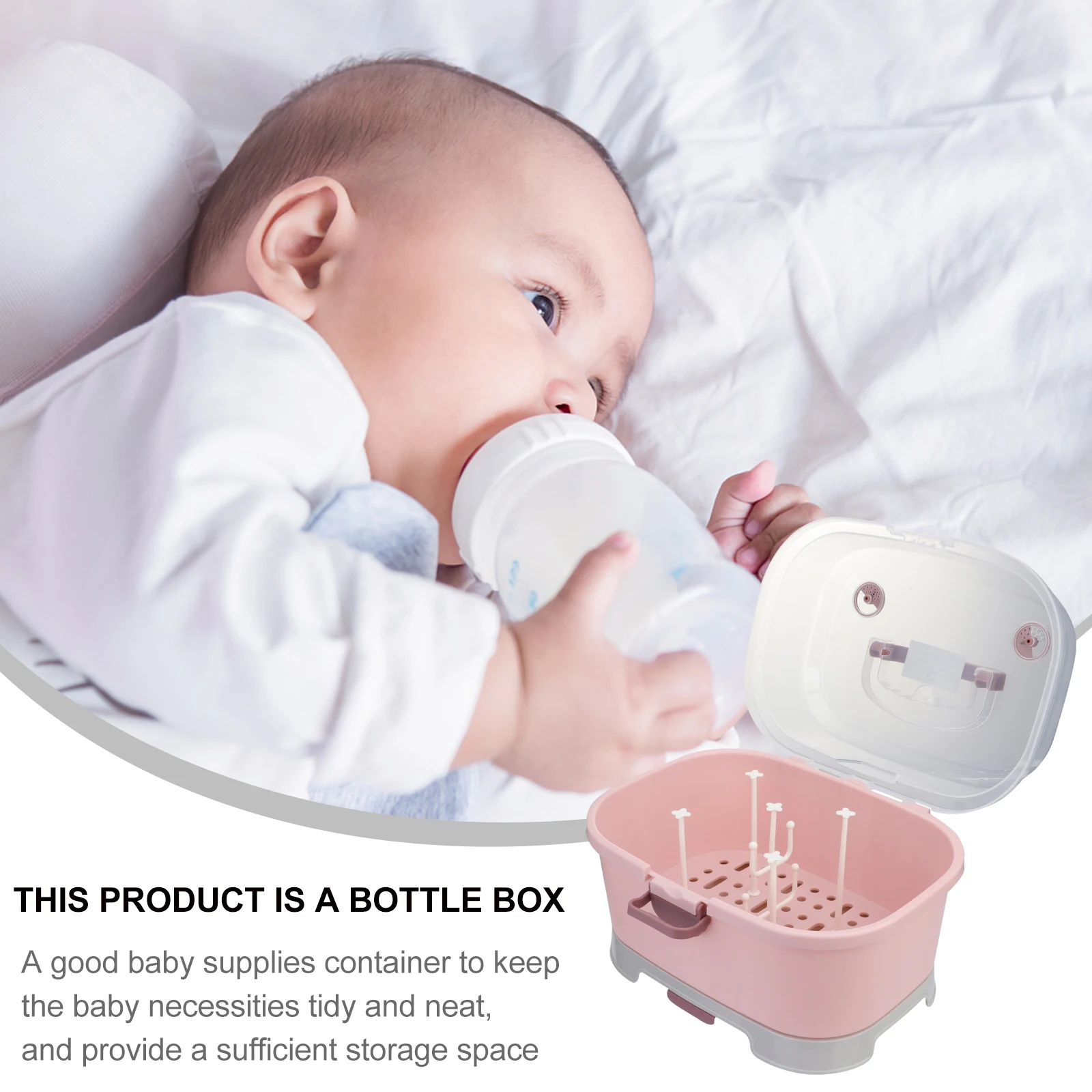 Baby Bottle Storage Box Racks for Bottles Shelf Holder Organizers Dishes Tray Drying Container Sink Portable Dryer